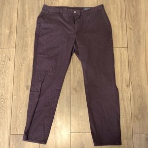 Bonobos Stretch Washed Chino 36x30 Maroon Athletic Fit